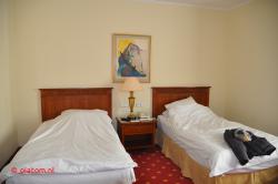 The beds.